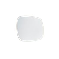 qazqa moderner badezimmerspiegel 60x80 cm inkl. led mit touch dimmer ip44 - miral