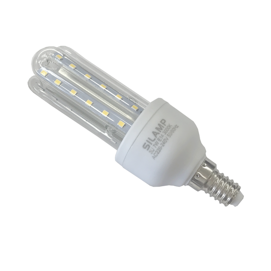 SILAMP Ampoule LED E14 LYNX 7W 220V 360° CFL - Blanc Froid 6000K - 8000K