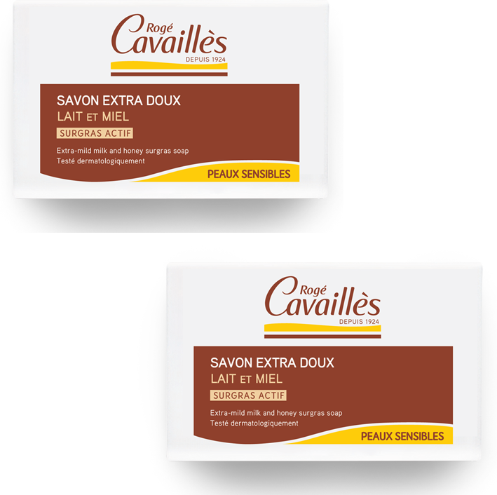 Rogé Cavaillés Rogé Cavaillès Savon surgras lait et miel - 2 x 250g