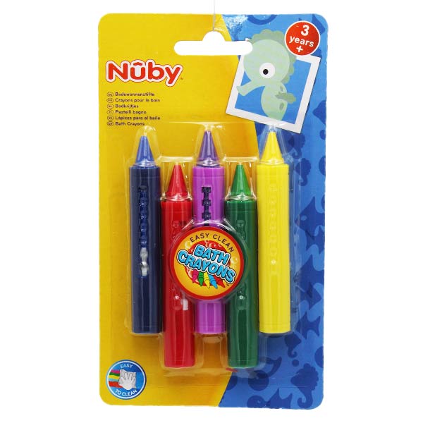 Nuby Crayons Pour Le Bain +3ans 5 unités