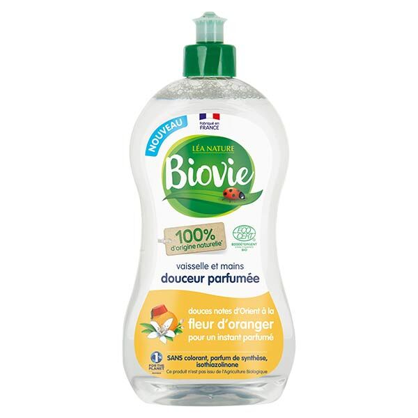 Biovie Vaisselle Mains Douceur Parfumée Fleur d'Oranger Bio 500ml