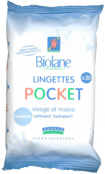 Biolane Lingettes Visage et Mains 20 lingettes