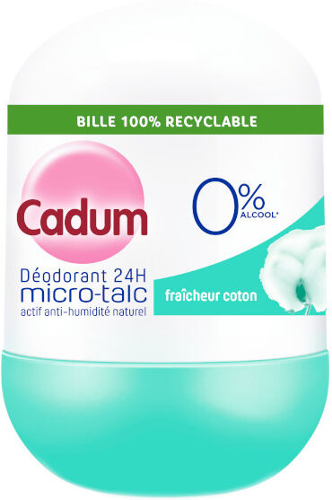 Cadum Déodorant Micro-Talc Roll-on Fraîcheur Coton 50ml