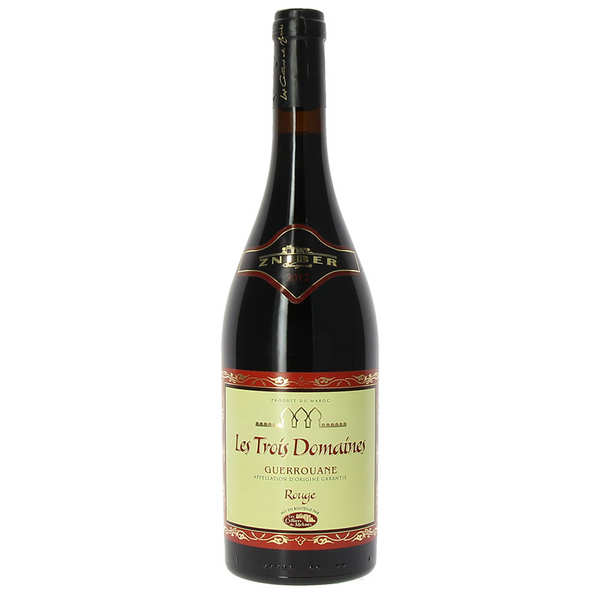 Les Trois Domaines Guerrouane AOP vin rouge du Maroc - Les Trois Domaines - 2018 - Bouteille 75cl