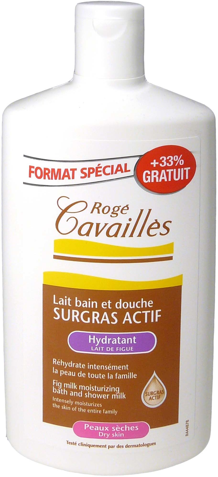 Roge cavailles lait bain douche surgras figue 400ml