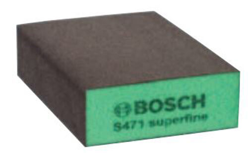 BOSCH Éponge abrasive S471 Best for Flats & Edges pour ponçage manuel des bords 69 x 97 x 26 mm super fin - BOSCH - 2608608228