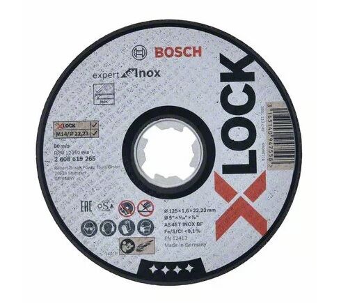 BOSCH Disques à tronçonner X-LOCK 125 x 1,6 mm Expert for Inox - BOSCH - 2608619265