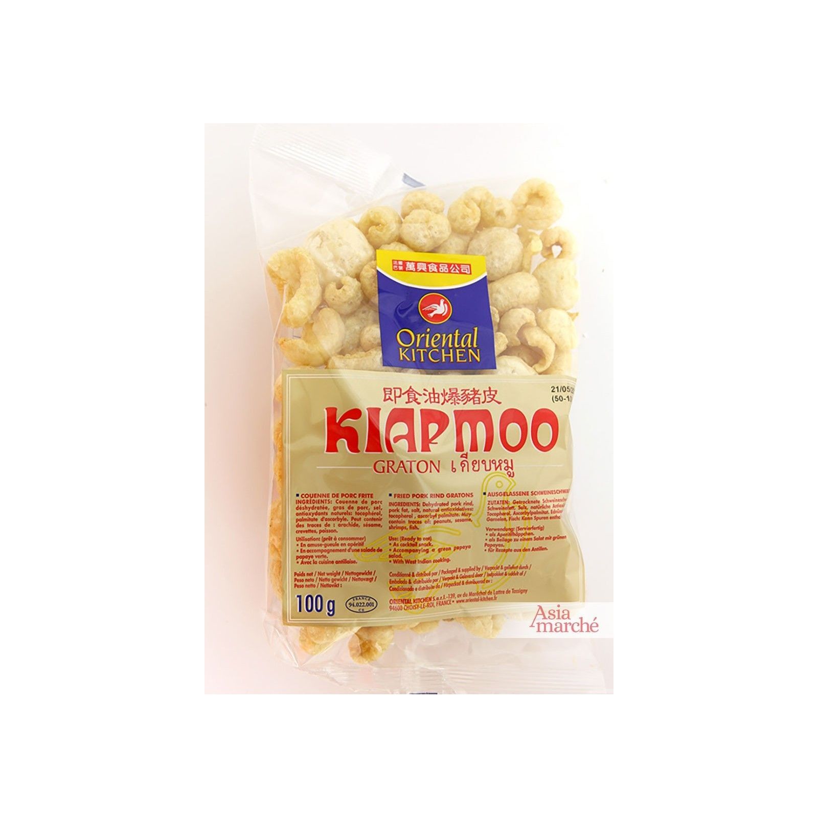 Asia Marché Kiap Moo, grattons, couenne frite 100g