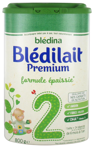 Blédina - Lait En Poudre Premium 2, 6-12 Mois, 800g - Laits Infantiles & Alimentation