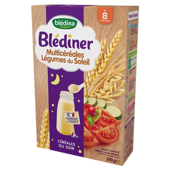 Blédina - Blédiner - Multicéréales Légumes Du Soleil, 240g - Laits Infantiles & Alimentation