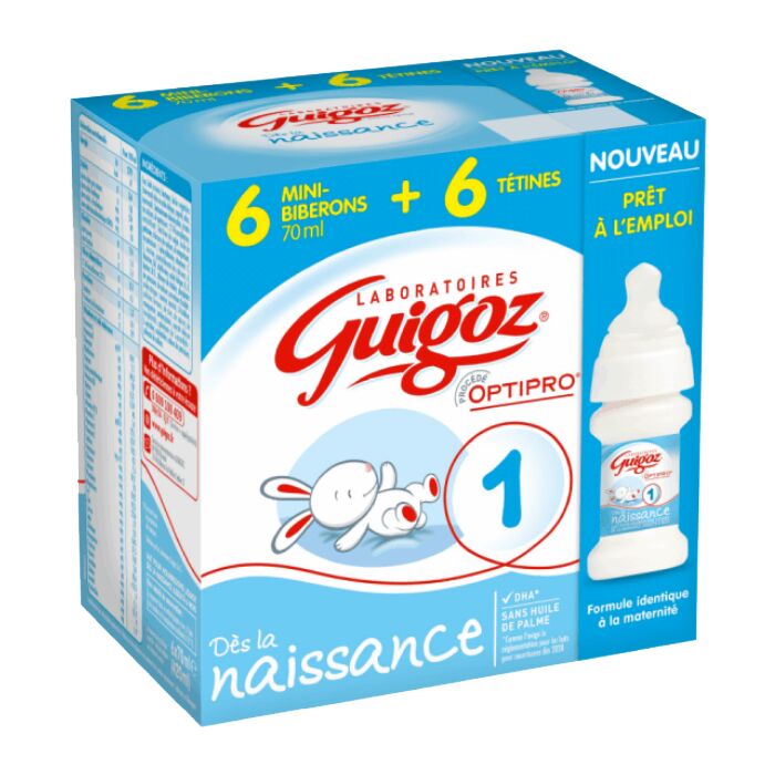 Guigoz - Lait 1er Âge Liquide, 6x70ml - Laits Infantiles & Alimentation