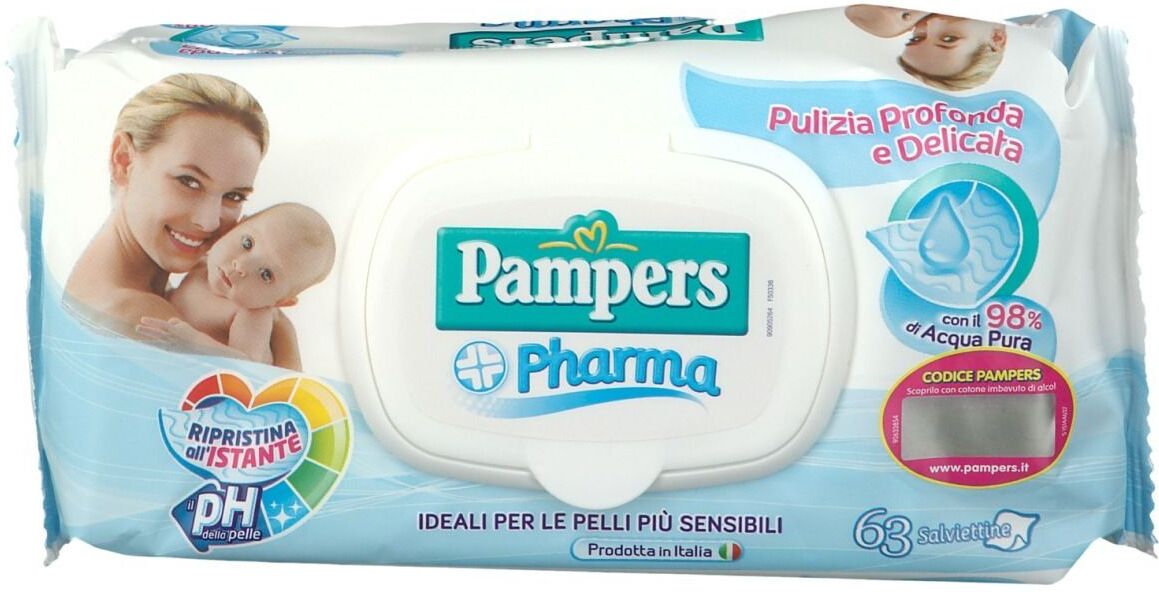 Pampers Pharma Salviettine Pelli più Sensibili 63 pz Salviette