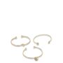 Pckira 3-Pack Cuff Bracelets Gold Pieces