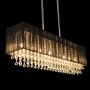 Globo LED-hänglampa Bagana av metall, glas och silke
