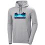 Helly Hansen Nord Graphic Pull Over Hoodie Mens Grey XL This laid-back hoodie is made for comfort. We used 80% cotton and 20% poly, so it’s soft and holds its shape. The fjord and mountain graphics are an ode to the mighty nature in our home: Norway. 