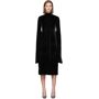 VETEMENTS Black STAR WARS Edition Velvet Kylo Ren Dress  - Black - Size: Medium - Gender: female Long sleeve stretch velvet long dress in black. Tonal graphic printed throughout. Funnel neck collar. Zip closure at back. Bell sleeves. Fully lined. Tonal hardware. Part of the VETEMENTS x STAR WARS capsule collection. Supplier color: Black 