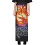 VETEMENTS Reversible Black STAR WARS Edition Movie Poster Skirt  - Black - Size: 23 - Gender: female Reversible cotton poplin mid-length skirt in black featuring multicolor graphic printed throughout. Mid-rise. Wrap construction with self-tie fastening. Logo embroidered in white at front. Reverse in black featuring logo pattern printed in white throughout. Part of the VETEMENTS x STAR WARS capsule collection. Supplier color: Black 