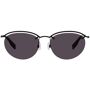 MCQ Black Semi-Rimless Sunglasses  - 001 BLACK - Size: UNI - Gender: male Oval semi-rimless metal-frame sunglasses in black. Tonal lenses with 100% UV protection. Adjustable transparent rubber nose pads. Tonal acetate temple tips. Tonal hardware. Size: 58.17 140. Hardside leather case with hinged closure included. Supplier color: Black 