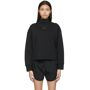 Nike Black Tech Fleece Sportswear Turtleneck  - Black/Black - Size: Medium - Gender: female Long sleeve cotton-blend jersey sweater in black. Tonal Swoosh bonded at face. Supplier color: Black 