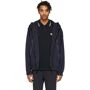 Moncler Black Windbreaker Jacket  - 743 BLAVK - Size: Extra Large - Gender: male Long sleeve panelled nylon taffeta jacket in black. Bungee-style drawstring and concealed tonal logo embroidered at hood. Zip closure at front. Zippered pockets at waist. Concealed bungee-style drawstring at elasticized waistband. Adjustable press-stud fastening at elasticized cuffs. Fully lined. Tonal hardware. Supplier color: Black 