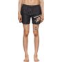 Balmain Black Multicolor Logo Swim Shorts  - 001 BLACK - Size: Extra Small - Gender: male Nylon taffeta swim shorts in black. Low-rise. Two-pocket styling. Drawstring at elasticized waistband. Logo printed in multicolor at outseam. Tonal partial mesh lining. Mock-fly. Silver-tone hardware. Supplier color: Black 