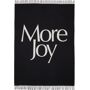 More Joy Black & White Merino Wool Logo Blanket  - Black - Size: UNI - Gender: unisex Brushed wool and cashmere twill blanket in black and white. Jacquard logo woven at face and back face. Rubberized logo plaque in black and white at face. Approx. 69 length x 50 height. Supplier color: Black/White 