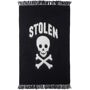 Stolen Girlfriends Club Black & Off-White Jolly Roger Blanket  - BLACK/CREAM - Size: UNI - Gender: unisex Knit wool and mohair-blend blanket in black. Jacquard graphic and logo woven in off-white at face. Fringed detailing at ends. H64.5 x W44.1 in Supplier color: Black/Cream 