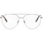 MCQ Silver Metal Pilot Glasses  - 003 Silver - Size: UNI - Gender: female Aviator-style metal-frame optical glasses in silver-tone. · Rubber nose pads · Tortoiseshell acetate temple tips · Hardside metal case included · Size: 56.15 140 Supplier color: Silver 