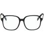 Valentino Black Oversized Square Glasses  - 5001 Black - Size: UNI - Gender: female Square acetate-frame optical glasses in black. Integrated nose pads. Metal trim featuring logo hardware at temples. Signature pyramid stud at temple tips. Gold-tone hardware. Size: 52.16 140. Logo-embossed grained leather softside case with magnetic foldover flap included. Supplier color: Black 