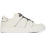 Ermenegildo Zegna Off-White Tiziano Sneakers  - OSS OFF - Size: 45 - Gender: male Low-top paneled buffed calfskin sneakers in off-white. Trim in khaki throughout. Round toe. Lace-up closure in grey. Logo stamp in grey at padded tongue. Padded collar. Embroidered graphic in brown at heel tab. Tonal textured rubber midsole featuring buffed calfskin trim in tan at inner side. Tonal treaded rubber outsole. Supplier color: Off-White 