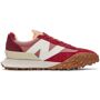 New Balance Red XC72 Sneakers  - RED - Size: 46 - Gender: male Low-top paneled buffed leather, suede, and canvas sneakers colorblocked in tones of red, pink, and white. · Lace-up closure in red · Logo stamp in red and raw edge at tongue · Padded collar · Textured rubber trim in off-white at heel counter · Grained leather logo appliqué in white at sides · Textured foam rubber midsole in off-white · Treaded rubber outsole in tan Supplier color: Red 