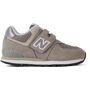 New Balance Kids Grey 574 Sneakers  - Grey - Size: 5 - Gender: unisex Low-top paneled mesh and faux-suede sneakers in grey. Logo appliqué in metallic silver-tone at sides. · Velcro closure for easy on and off · Padded tongue and collar for a comfortable fit · EVA foam rubber midsole · Treaded rubber outsole Supplier color: Grey New Balance US Size: child's foot length 10: 6.5 / 16.5 cm 10.5: 6.625 / 16.8 cm 11: 6.75 / 17.5 cm 11.5: 7 / 17.8 cm 12: 7.1 / 18 cm 12.5: 7.25 / 18.4 cm 13: 7.5 / 19.1 cm 13.5: 7.6 / 19.4 cm 1: 7.75 / 20 cm 1.5: 8 / 20.3 cm 2: 8.1 / 20.5 cm 2.5: 8.25 / 21 cm 3: 8.5 / 21.5 cm 