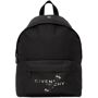 Givenchy Black Essential U Backpack  - 001-BLACK - Size: UNI - Gender: male Cordura® canvas backpack in black. Carry handle and logo hardware at top. Adjustable twin padded grosgrain shoulder straps. Zippered compartment and logo graphic printed in white at face. Padded back face. Two-way zip closure at main compartment. Laptop compartment and leather logo patch at interior. Tonal textile lining. Silver-tone hardware. Approx. 12.5 length x 16 height x 4 width. Supplier color: Black/White 