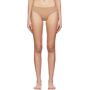 SKIMS Tan Fits Everybody Thong  - Sienna - Size: 2X-Large - Gender: female Stretch nylon jersey thong in tan. Low-rise. Partial tonal cotton jersey lining. Supplier color: Sienna 