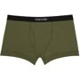 TOM FORD Khaki Cotton Boxer Briefs  - 316 ARMY GR - Size: Medium - Gender: male Stretch cotton jersey boxer briefs in khaki. · Mid-rise · Logo jacquard knit in white at elasticized grosgrain waistband at front Supplier color: Army green 