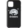 VETEMENTS Black Unicorn iPhone 11 Pro Case  - BLACK IPHONE 11 PRO - Size: UNI - Gender: unisex Rigid rubber and grained faux-leather phone case in black. Graphic and logo printed in white at face. Approx. 2.75 length x 5.75 height. Supplier color: Black 