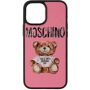 Moschino Pink 'Not A Toy' iPhone 12 Pro Max Case  - 7949 Pink - Size: UNI - Gender: unisex Rigid rubber phone case in black. Logo graphic in pink and multicolor at face. Logo printed in white at interior. H6.25 x W3.25 in Supplier color: Pink 