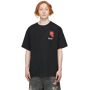 Rhude Black Track Logo T-Shirt  - VTG BLACK - Size: Extra Small - Gender: male Short sleeve cotton jersey T-shirt in black featuring logo graphic printed in red and grey at chest and back. Supplier color: Vintage black 