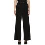 Rokh Black High-Rise Belted Trousers  - 00Black - Size: 28 - Gender: female Wide-leg stretch wool-blend twill trousers in black. High-rise. Four-pocket styling. Belt loops, pleats, and detachable belt with pin-buckle fastening at waistband. Pinched seam at front. Pleat at back pockets. Unlined. Zip-fly. Silver-tone hardware. Supplier color: Black 