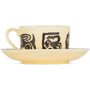 Acne Studios Yellow Gustavsberg Edition Horoscope Tea Cup Set  - Yellow - Size: UNI - Gender: unisex Bone porcelain tea cup and saucer in yellow and white featuring graphic pattern printed in black. D10; D17 cm Part of the ACNE Studios x Gustavsberg collaboration. Supplier color: Yellow 