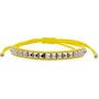 Valentino Garavani Yellow Satin Rockstud Bracelet  - BUTTERCUP - Size: 2X-Small - Gender: male Braided satin bracelet in yellow. · Signature pyramid studs throughout · Silver-tone hardware · L13 in Supplier color: Buttercup 