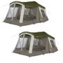 Wenzel Klondike 16 ft. x 11 ft. 8-Person 3 Season Screen Room Camping Tent (2-Pack) What would you do for a Klondike tent. The Klondike 8 Person Screen Room Camping Tent is a little piece of home when you and your troop are out exploring nature. This tent is spacious, cozy and 1 worth raving about. With a large sleeping area and a front screen porch, you can fit multiple beds, chairs, a table or even space for the dog. It is suitable for 3 season camping trips with impeccable sun and weather protection. It features cross style windows, a T style door, mesh roof vents, ground level vents, a gear loft and a removable seam sealed rainfly. Like marshmallows and campfires, it's always better when you are together with this Klondike 8 Person Screen Room Camping Tent. 