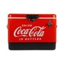Koolatron 54 Qt. Stainless Steel Coca-Cola Ice Chest Cooler, Red Enjoy chilled beverages anywhere, any time! This 51 L/ 54 Quart ice chest is the ideal personal cooler to keep your favorite Coca-Cola products chilled and ready to drink. Whether you need snacks for a road trip, easy access to a chilled beverage, or safe storage of meat and cheese, this cooler is the perfect accessory for day trips, tailgating, boating, fishing, hunting, camping or your next backyard BBQ. Perfect gift for weekend warriors With its rugged finish, official Coca-Cola graphics, easy carry rubber-coated handles, and built in bottle opener, this ice chest is the perfect present for fans of camping, RV-ing, BBQ-ing, and the outdoors. Versatile, eco-friendly convenience Fill up the insulated cooler with ice and pre-chilled drinks and snacks for environmentally friendly safe storage with no electricity required. Solid steel lock and non-toxic plastic liner trap cold air inside for maximum efficiency and leak-resistant channel drain make cleanup a breeze. Tips For Best Use For maximum efficiency, fill with pre-chilled items and ice or ice packs and store out of direct sunlight Minimize opening and closing and ensure lid is locked on for most effective temperature control Maximum cold retention depends on surrounding temperature. 