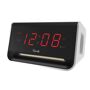 Equity by La Crosse 5.5 in. x 3.15 in. LED Alarm Clock with Bluetooth and USB Port - Red, Black/Silver Sync your phone and play music through the integrated Bluetooth speaker. With its 1-Amp USB charging port you can charge your mobile device while you sleep. Large, easy to read 0.9 in. LED display and soft mood light for nighttime use. Features PM, Alarm1 or Alarm2 and Bluetooth indicators. AC powered, but requires battery backup (not included). Color: Black/Silver. 