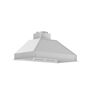 ZLINE Kitchen and Bath ZLINE 40  Remote Blower Ducted Range Hood Insert in Stainless Steel (721-RS-40-400), Silver The ZLINE 721-RS-40-400 is a 40 in. professional wall mount range hood insert with a remote blower with a modern design and built-to-last quality, making it a great addition to any kitchen. This hood's high-performance, 400 CFM 4-speed motor will provide all the power you need to quietly and efficiently ventilate your stove while cooking. The motor for this hood is remotely installed in an attic or crawl space to provide powerful venting with significantly reduced noise in your kitchen. With its classic 430 grade stainless steel, this range hood contains rust, temperature, and corrosion-resistant properties to ensure a durable vent hood that will last for years to come. Enjoy modern features, including built-in LED lighting for an illuminated culinary experience and dishwasher-safe stainless steel baffle filters for easy clean-up. This wall mount range hood insert has a ducted vent with easy, simple installation. Experience Attainable Luxury in the heart of your home, with a ZLINE range hood. ZLINE Kitchen and Bath stands by all products with its manufacturer parts warranty. The 721-RS-40-400 ships next business day when in stock. 