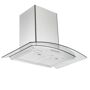 Ancona 30 in. 440 CFM Convertible Wall Mounted Glass Canopy Range Hood with LED Lights in Stainless Steel, Silver Dramatically engineered in glass and commercial grade stainless steel, this expertly designed range hood features a powerful independently tested 440 CFM motor to effectively eliminate smoke, moisture and cooking aromas and 3-speed options with time delay auto shut off to let you choose the precise ventilation for your cooking needs. Pure Lights, Ancona's long-lasting eco-friendly LED lights will illuminate your cooking surface at a fraction of the cost of conventional lights, and the discreet logo means that it will beautifully match any of your existing appliances. This Ancona range hood combines powerful performance, easy-to-use features, and a design that will instantly modernise your kitchen. 