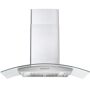 Cosmo 36 in. Ducted Wall Mount Range Hood in Stainless Steel with LED Lighting and Permanent Filters, Silver Take your kitchen decor to new heights. Cosmo's COS-668A900 wall mount range hood kitchen hood features a stainless steel body with a tempered glass visor. Heavy duty stainless steel permanent filters are dishwasher safe for easy clean-up. 380 cu. ft. per minute suction traps smoke and fumes from disturbing your home. Its glass visor captures smoke and steam, ensuring it doesn't escape into your home. LED lighting is available for added visibility and controlled with easy push button controls. Includes 3-prong power plug for easy use. 