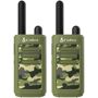 Cobra 16-Mile 2-Way Radios in Green The green Cobra HE150G 16-Mile 2-Way Radios provide ultra-clear long distance reception. 1 button selects from the 2 available channels while the volume knob allows you to adjust volume easily. The power saver circuitry extends battery life, and if there are no transmissions within 10-seconds, the unit will automatically switch to battery saver mode. Call alert provides an easily recognizable alert for incoming calls. The roger beep confirmation tone indicates the completion of the user's transmission and signals to others it is clear to talk. 