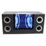 VM MP LLC 10 in. 1000-Watt Dual Car Audio Subwoofers withBandpass Box and Neon The Pyramid BNPS102 10 in. Dual Car Audio Subwoofers with Bandpass Enclosure have all the power you need to make a splash out while out cruising the streets. Featuring a maximum power handling of 1000-Watt subwoofer and 4-ohm impedance, Pyramid's Dual subs are the ideal choice for reverberation with a pipe organ design that maximizes crystal clear sound. Show your new subs off to your friends. This subwoofer includes a built-in neon accent lighting, specially treated black rubber edge suspension and bandpass alignment for extra deep bass. The front window is made out of plexiglass and the subwoofers have a silver polypropylene cone and 4 tuned ports. With Pyramind's BNPS102 10  1000W Dual Car Audio Subwoofers w/Bandpass Box and Neon, the block will certainly hear you before they see you. 