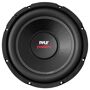 Pyle 10 in. 1000-Watt Car Audio Steel Basket Power DVC Dual 4-Ohm Subwoofer The Pyle PLPW10D subwoofers will push your audio to the MAX. This 10 in. small enclosure unit will add extra punch to your low end and give you that huge sound you want. The sound is produced by a 2 Inch 4 layer high temperature dual voice coil with 50 oz. heavy-duty magnet, pushing 1,000-Watt MAX power. It's all housed in a stamped steel basket for durability. Your booming sound is enhanced by the wide, non fatiguing rubber suspension, specially designed rubber magnet boot, non press cone, specially treated foam surround, along with bumped and vented motor construction that keeps your equipment safe and extends the life of the subwoofer. 